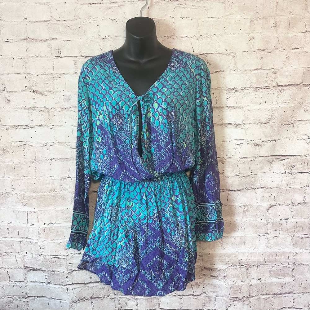 Hale Bob Multicolor Patterned Mini Dress